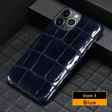 100% Natural Crocodile Abdomen Leather Phone Case for iPhone 13 Pro Max 12 XS Max XR Real Alligator Belly Skin Armor Back Cover