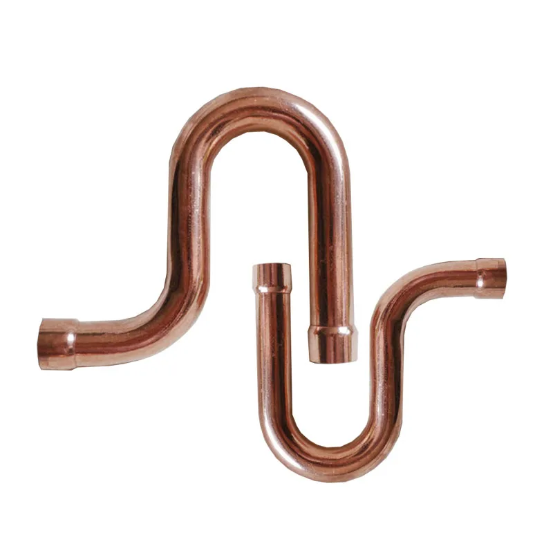 

9.52-50.8mm Copper Welding Pipe Fitting P Type Return Bend Elbow Double Socket Compensator for Air Conditioning Refrigeration