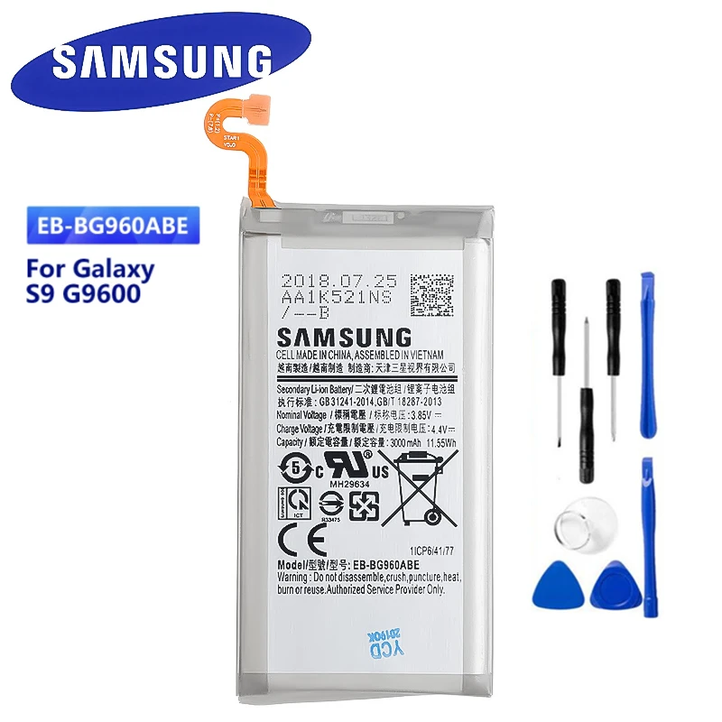 Оригинальная Аккумуляторная батарея Samsung для Galaxy S9 G9600 EB-BG960ABE G960 SM-G960F Plus + EB-BG965ABE