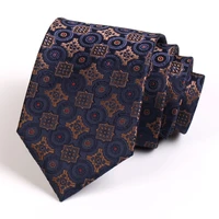 brand new classical luxury jacquard tie high quality 8cm wide ties for men business suit work necktie fashion formal neck tie