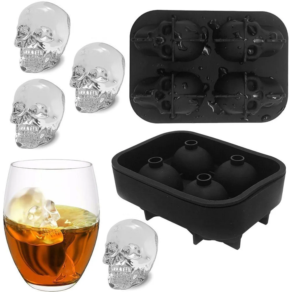 Форма для приготовления кубиков льда Череп шоколада мороженое DIY инструмент