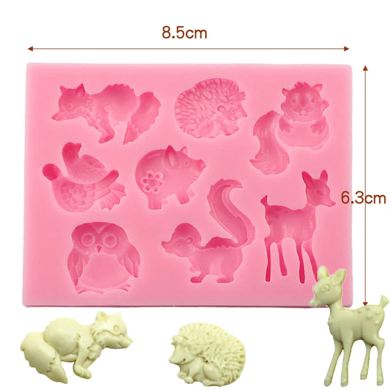 

3D Cute Animals Shape Silicone Mold DIY Cake Bread Chocolate Dessert Mousse Pie Fondant Mold Kitchen Baking Decoration