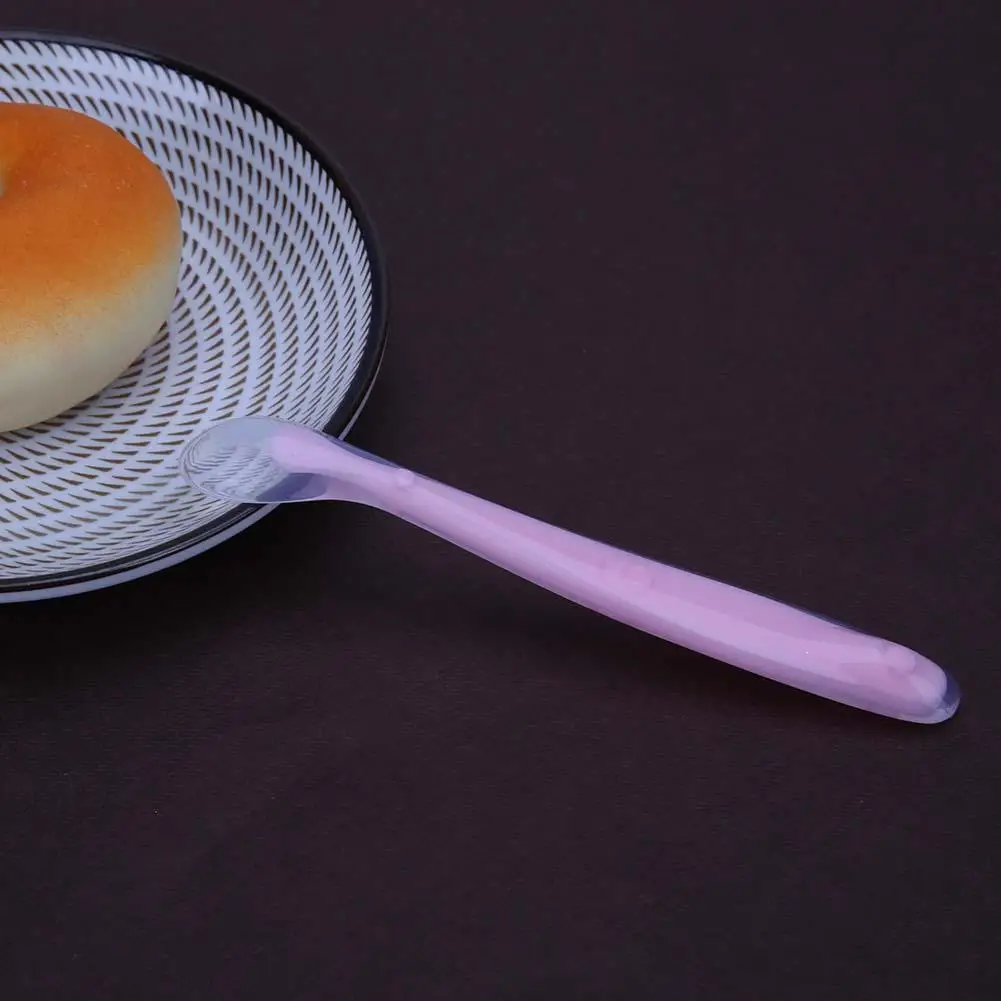 

Newborn Baby Spoon Soft Silicone Feeding Spoon Learn to Eat Small Spoon Children Tableware Spoon Safety Utensils Soft Silicone