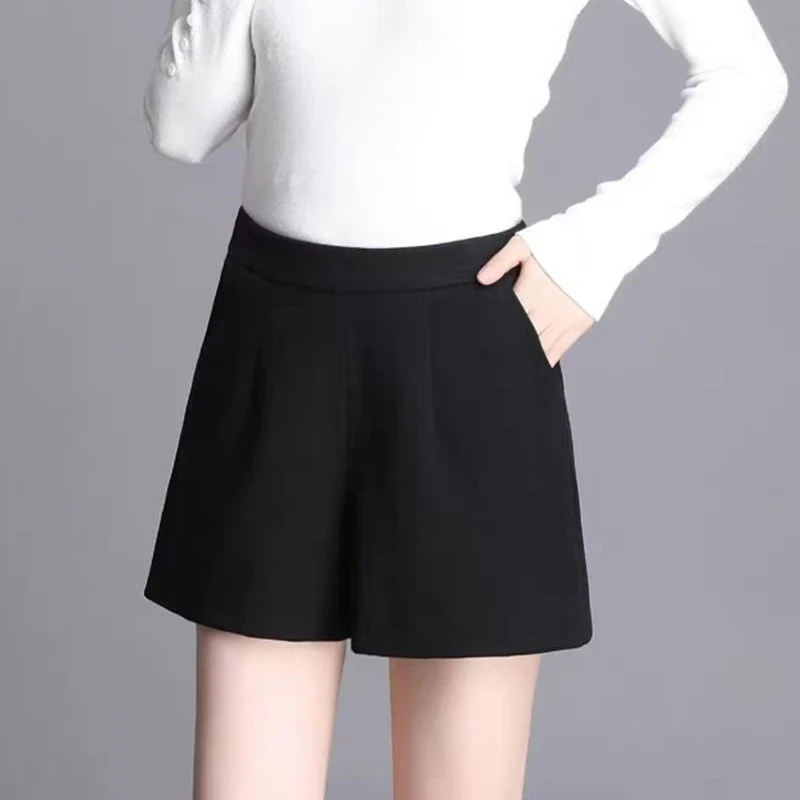 Шорты женские с широкими штанинами модные облегающие эластичные завышенной