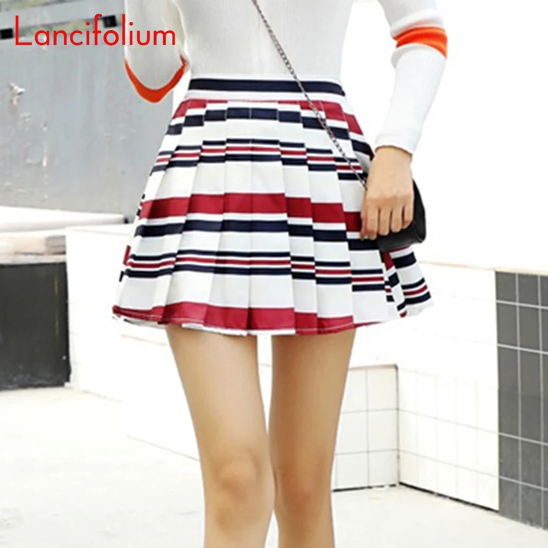 Мини юбка трапециевидной формы с высокой талией для женщин 2020 летняя