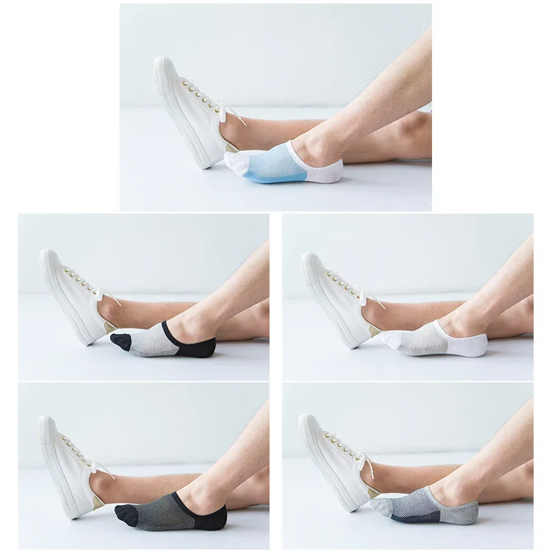 Унисекс модные сетчатые дышащие спортивные носки нескользящие невидимые