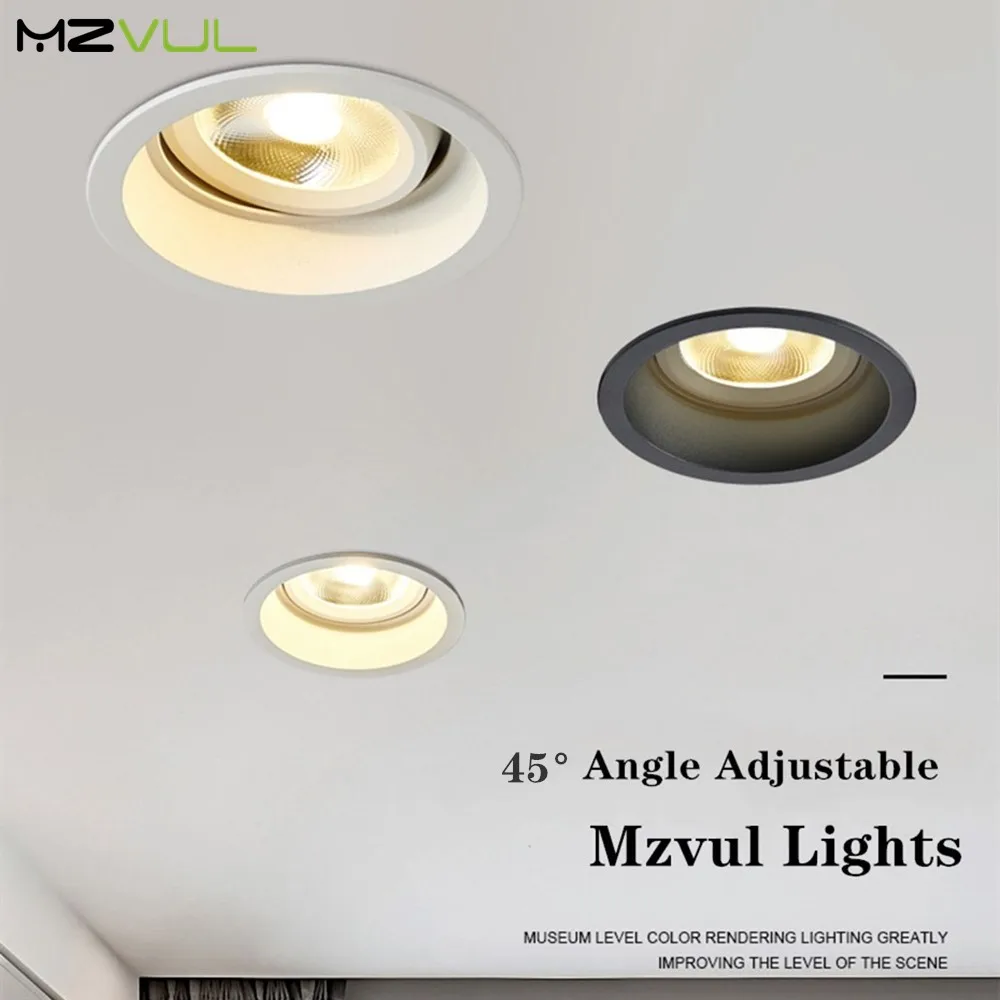Глубокий анти блики светодиодный потолочный светильник с регулируемым углом
