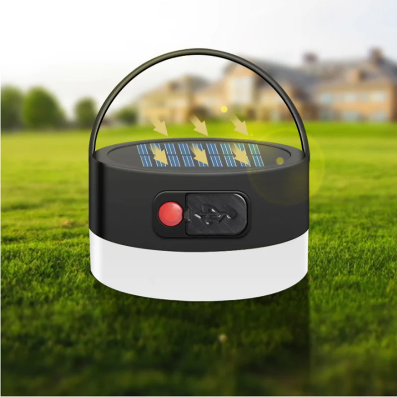 Походный светильник на солнечной батарее водонепроницаемый уличный подвесной с