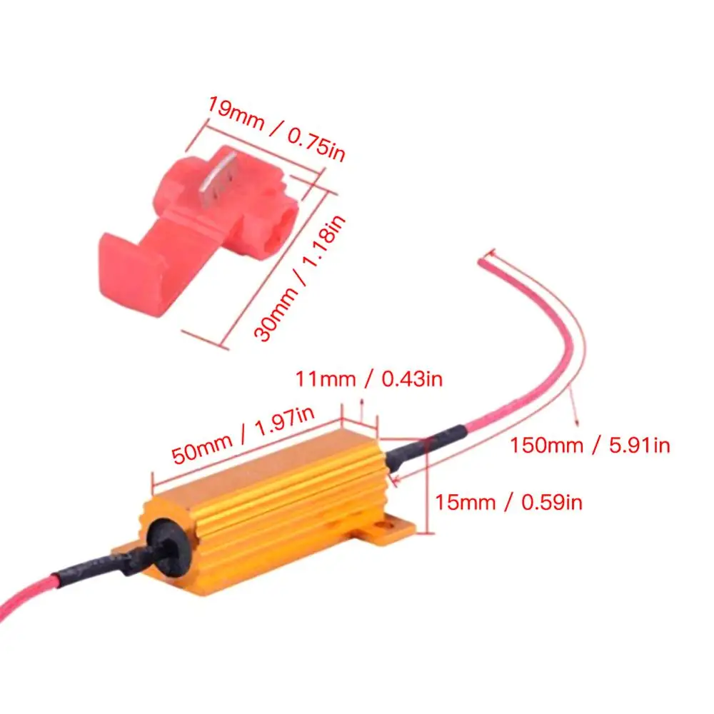 

High Quality 4PCS DC 12V 50W 6 LEDTurn Signal Light Blink Flash Fix Load Resistors LED Bulbs Wholesale Quick delivery CSV
