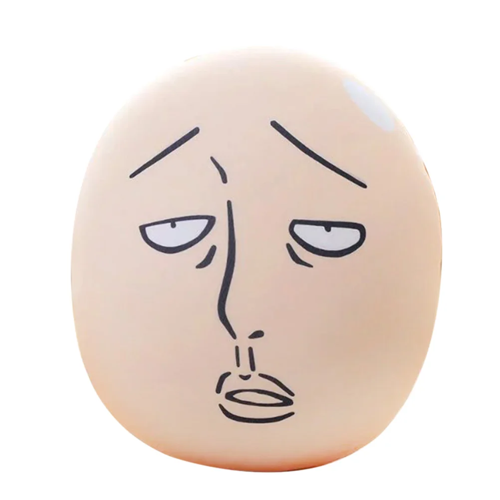 Плюшевая подушка с головой аниме один пунш человек Сайтама лысая мягкие игрушки