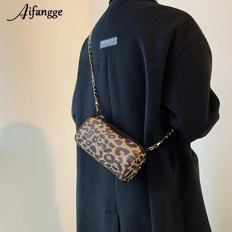 

AIFENGGE простая классическая сумка с леопардовым принтом, Женская винтажная модная сумка через плечо, женская сексуальная сумка на плечо с под...