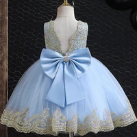 princess baby birthday communion party dance lace dress flower girl new years new christmas party big bow tutu dress