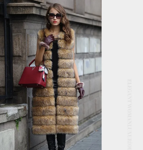 2019 зимняя теплая Женская жилетка из искусственного меха Роскошная Дамская