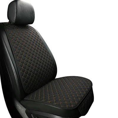 black beige 1 seat 1 сиденье льняной чехол для сиденья автомобиля подушка Подходит для 99% автомобиля четыре сезона универсальные удобные и дышащие аксессуары - Название цвета: black beige 1 seat