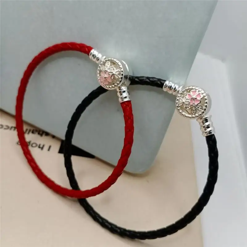 

Fashion Genuine Leather Bracelets 3mm Chain Fit European style Charm Beads for DIY Bracelet jewelry Women Chirstmas Gift