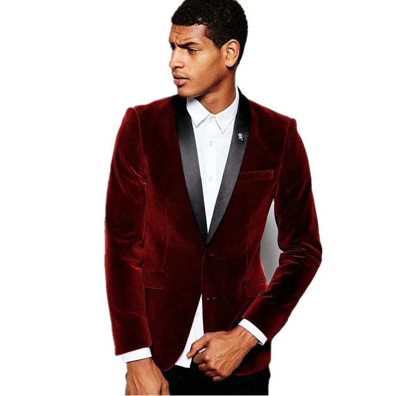 

new mens suits 2 Piece Mens Velvet Fabric Wedding Suits Groom Tuxedos Bridegroom Suits Custom