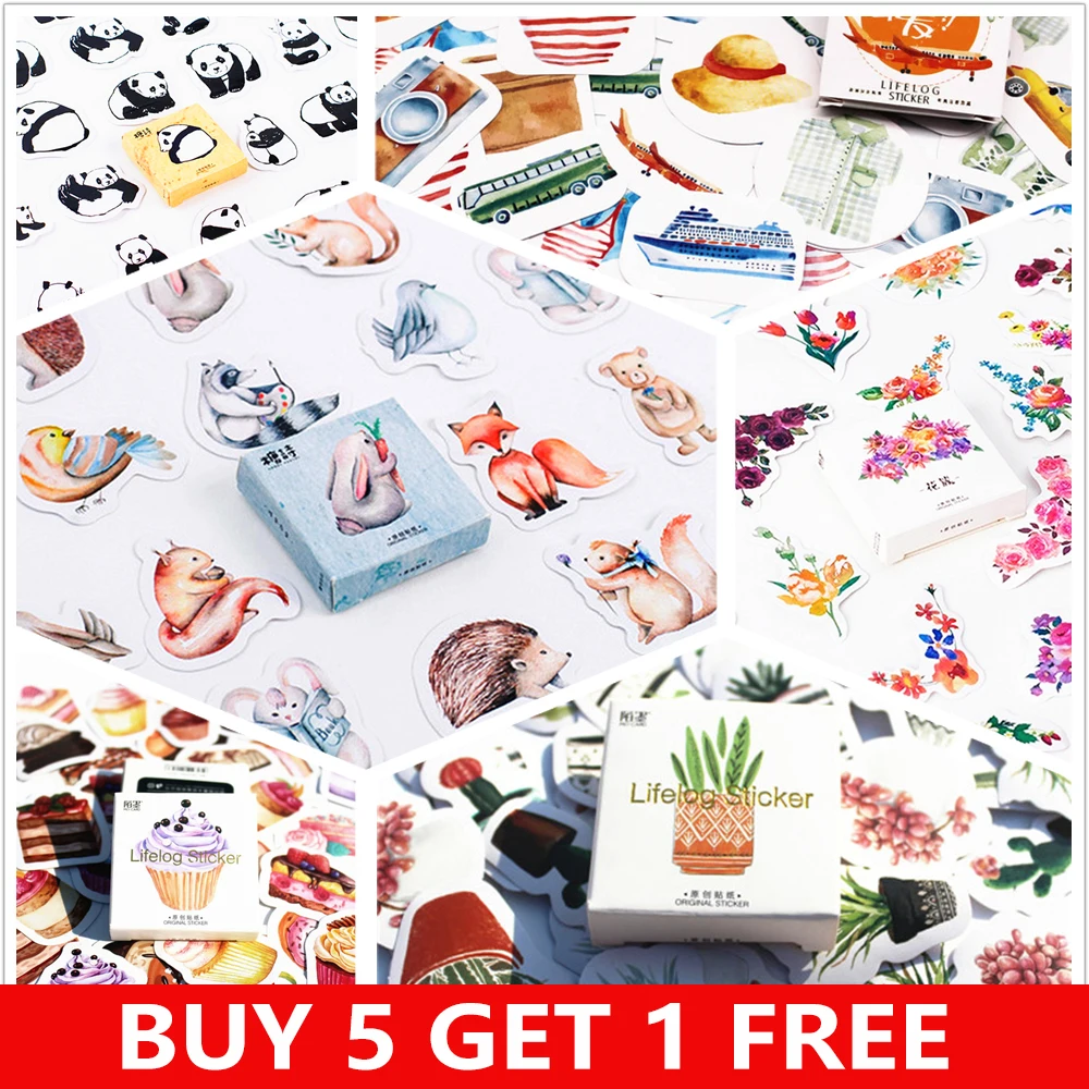 45 шт./кор. с цветочным рисунком Тотем памятки наклейки пакет DIY разместил его Kawaii