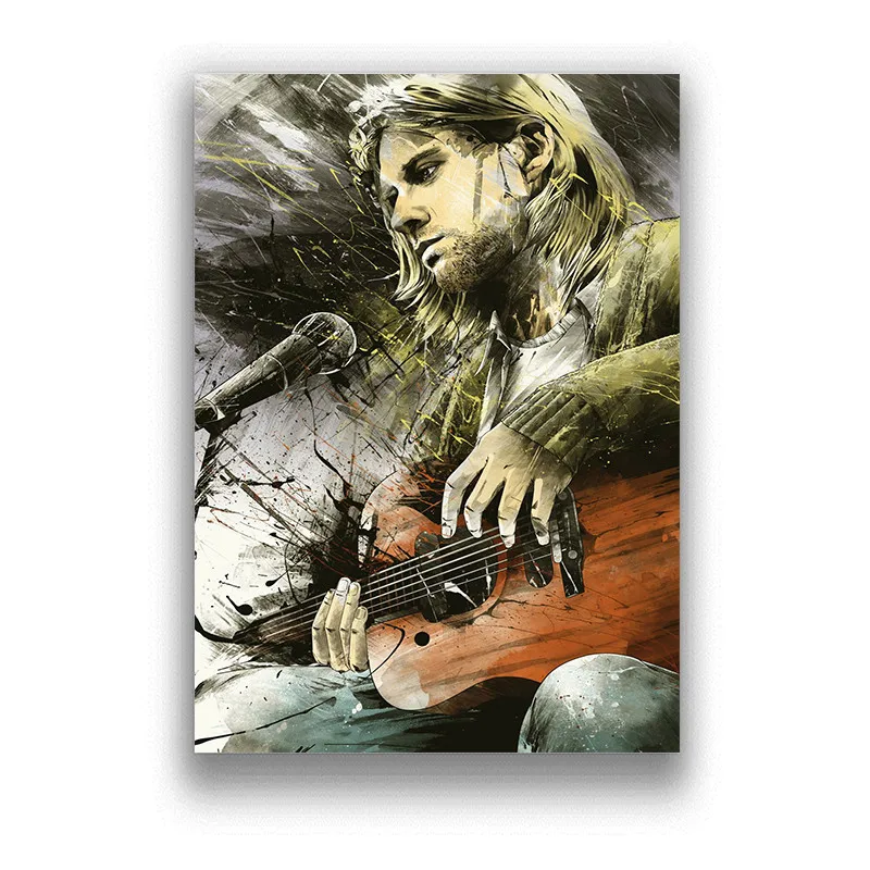 Nirvana певица плакат Kurt Cobain мелованная бумага для кафе Творческий обои украшения