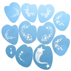 Многоразовый шаблон для тела глаз, 1 шт., инструменты для нанесения тату и макияжа, мягкий трафарет для рисования лица на Хэллоуин, Рождество