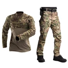 Мужская камуфляжная куртка с капюшоном и флисовые брюки