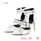 Женские туфли-лодочки на высоком каблуке туфли на высоком каблуке Женская обувь для вечеринок на шпильках туфли на каблуке рюмочка, большие размеры 34-40, 41, 42, 43, 44, 45, 46, 47, 48