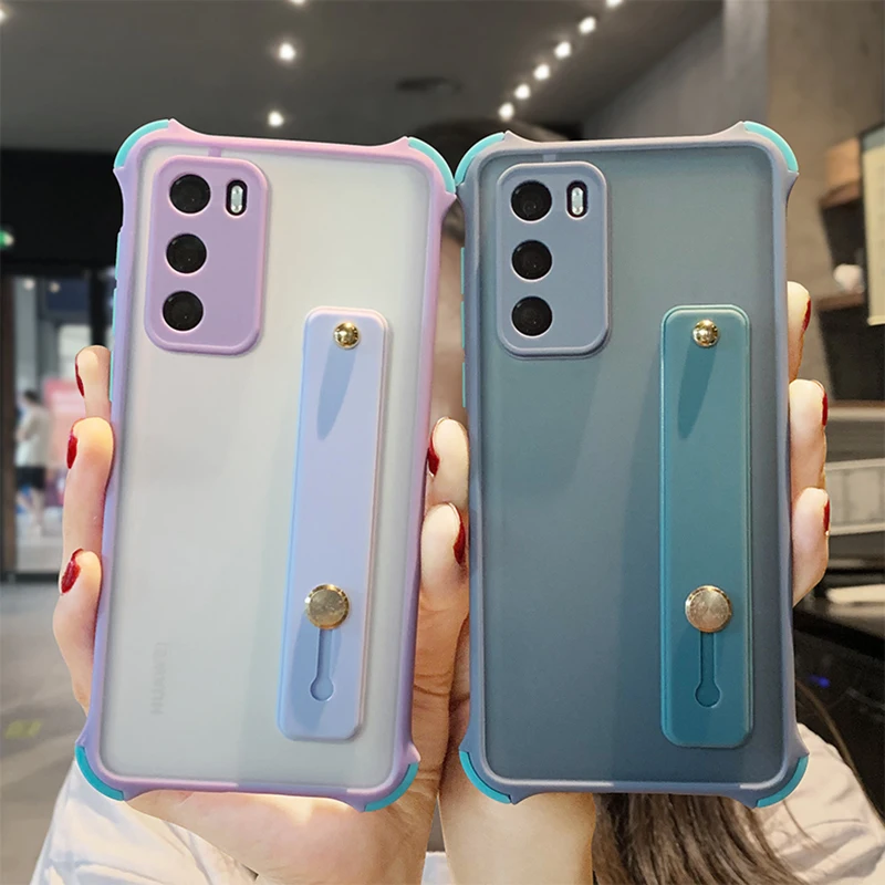 

Matte Stand Holder Case For Huawei P40 P30 P20 Mate 40 30 Pro Honor 20 Lite 20S 9A Nova 7 8 SE P Smart 2021 Y7A Schokproof Cover