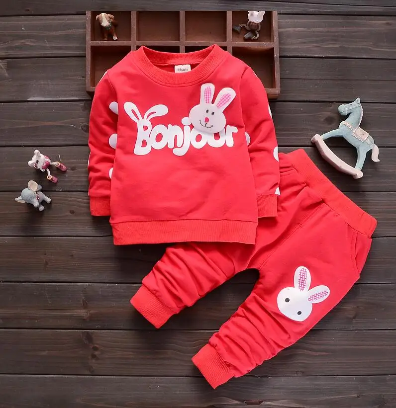 BibiCola/весенние комплекты одежды для маленьких девочек Детский спортивный костюм