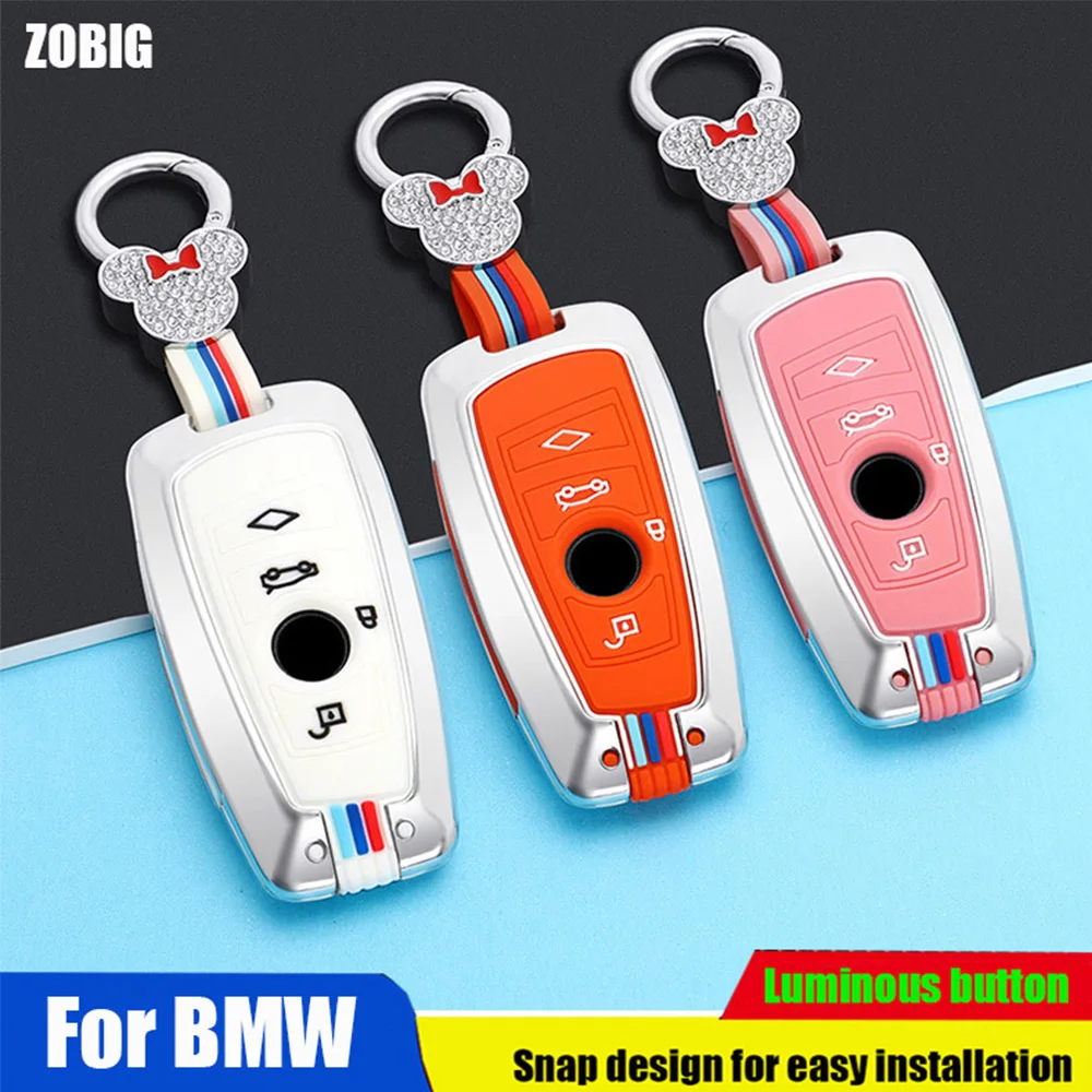 

Чехол для ключа ZOBIG для BMW, чехол для ключа для 1 3 4 5 6 7 серии X1 X3 X4 M5 M6 GT3 GT5, чехол для ключа дистанционного управления с полной защитой от пыли