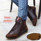 Новые корейские ботинки для гольфа зимние теплые бархатные водонепроницаемые Нескользящие ботинки из полиуретана с высоким берцем мужские большие размеры 44 45 46 Большой размер походная Рыбалка Уличная обувь