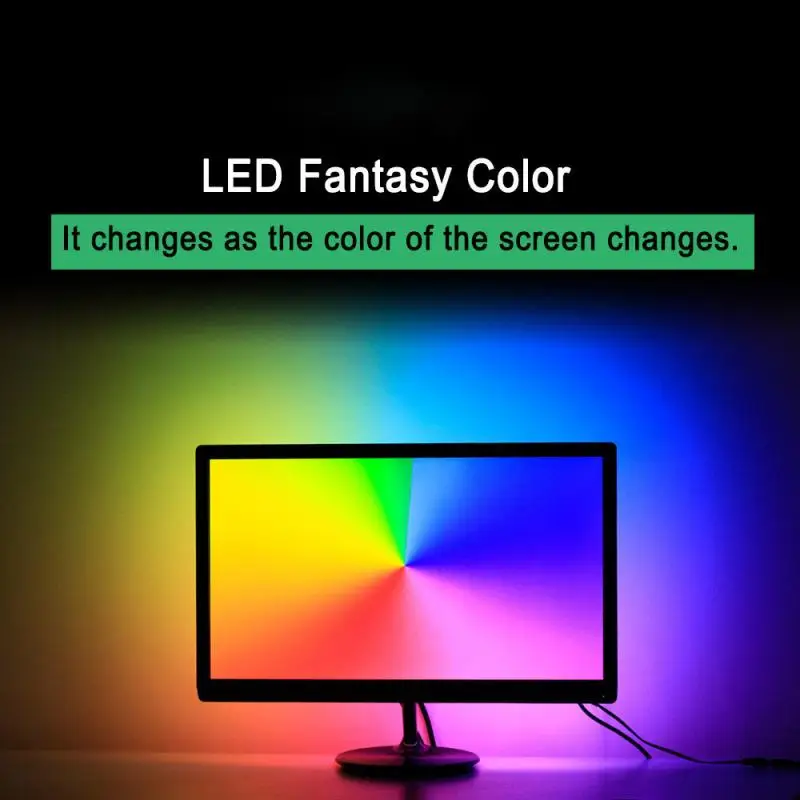 

Dropship LED Strip Light Flexible Lamp 1/2/3/4/5M Tape Diode SMD DC5V Desk Screen TV Background Lighting USB Cable Inductive HOT