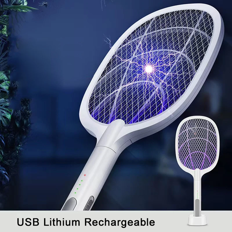 

Newly Rechargeable USB Electric Mosquito Swatter Insect Fly Portable Handheld Household CLA88