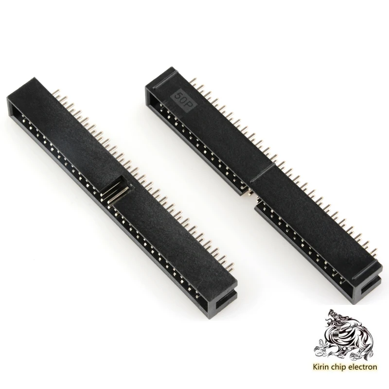 

20pcs / lot DC3 simple ox horn holder straight needle curved pin 40p / 50p / 60p / 64p 2.54mm pitch angle socket