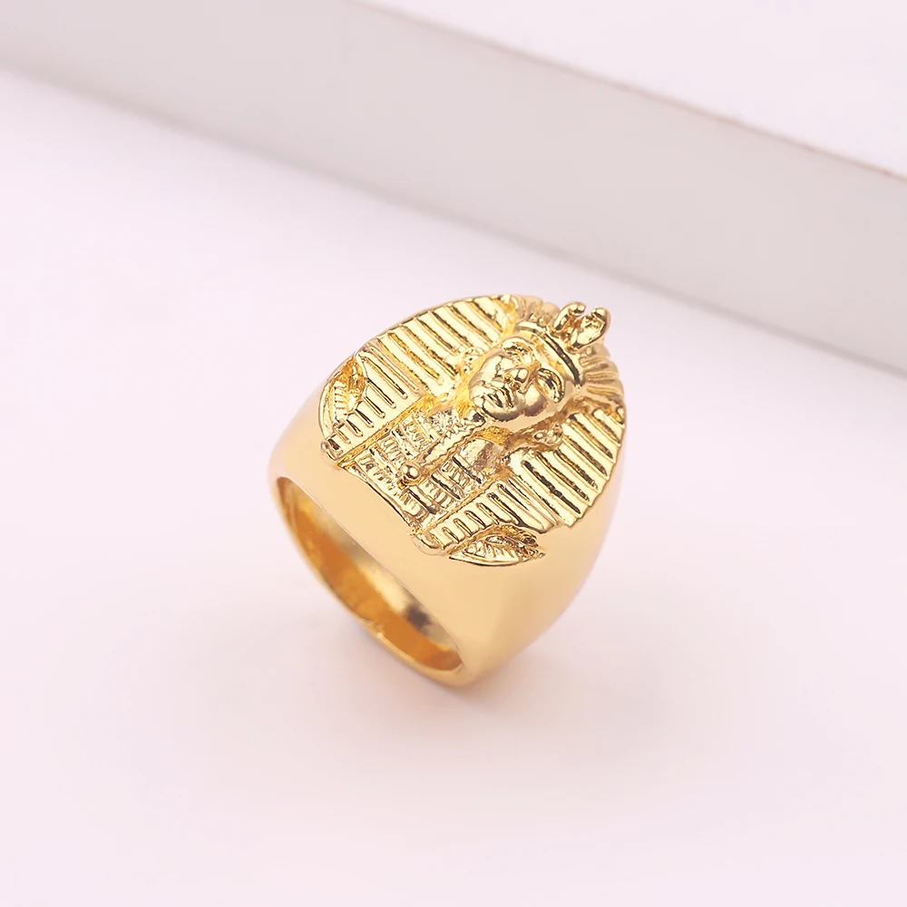 Панк Хип хоп религиозный таинственный король египетские кольца с Фараоном для