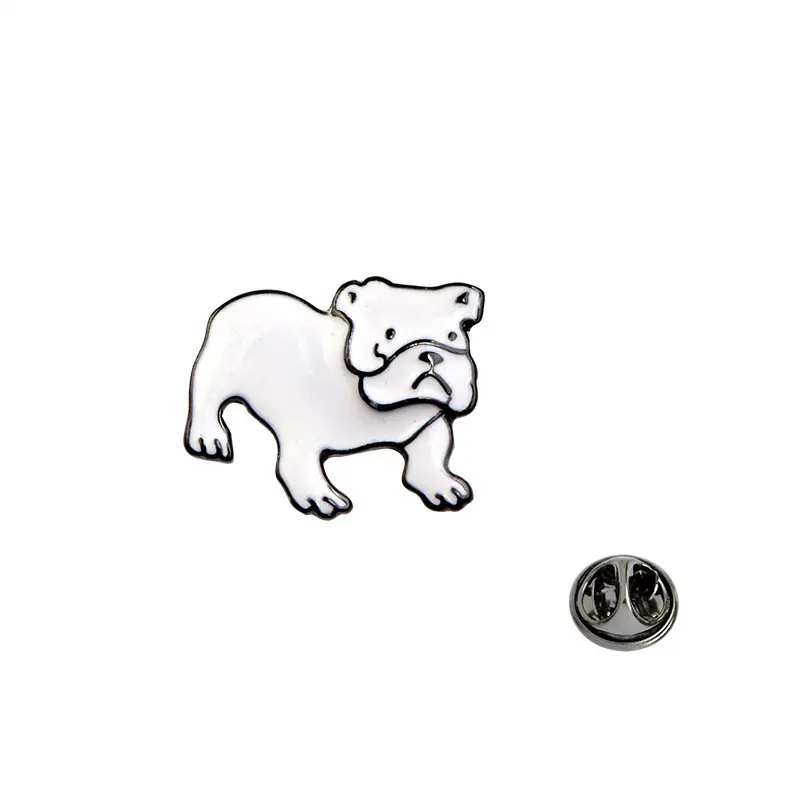 Мультфильм металлического сплава Значки с животными Симпатичный щенок собаки узор эмалированная брошь-кнопка Футболки для девочек и мальчиков джинсовая куртка с воротником украшение для рюкзака - Цвет: 4