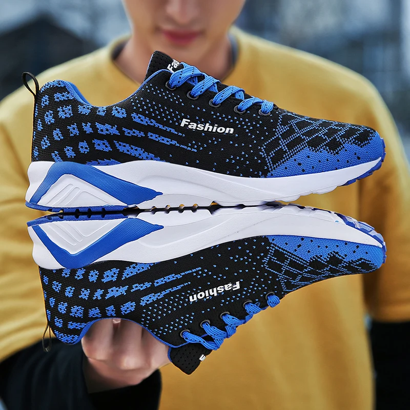 2019 Модная легкая мужская сетчатая повседневная обувь дышащие ткацкие мужские