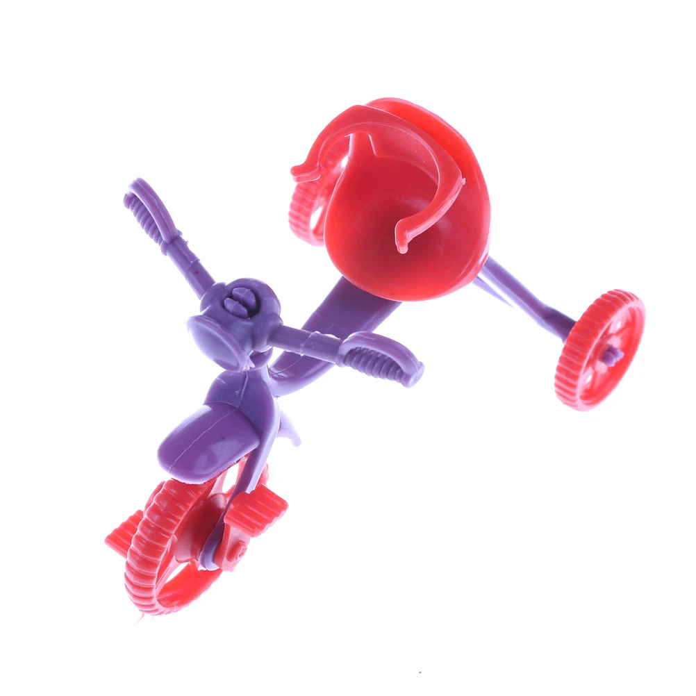 

1 шт., детский трехколесный велосипед с нажимной ручкой, мини-игрушка для кукол, девочек, подарки на день рождения, аксессуары для кукол, подх...