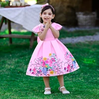baby dress formal print flower christening gown baptism clothes newborn kids girls 1 st birthday princess infant party costume