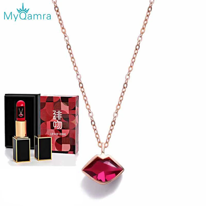 Подлинная 18K Цепь из розового золота ожерелье поцелуй моделирование au750 кулон