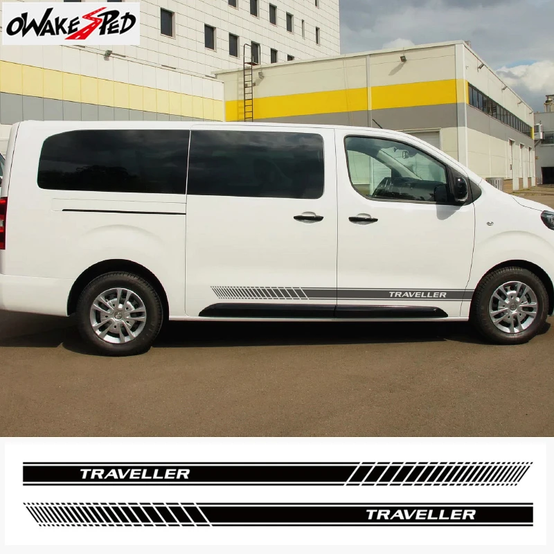 Автомобильные двусторонние дверные наклейки гоночная Спортивная графика