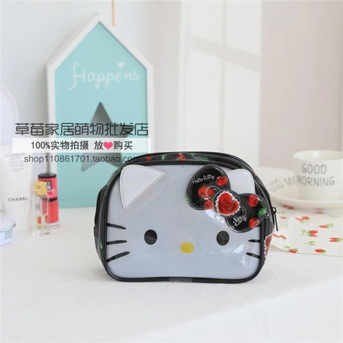 Sanrio, Hello Kitty My Melody косметиoroll косметичка из ПВХ женские водонепроницаемые портативные дорожные моющиеся сумки Органайзер для макияжа - Цвет: 3
