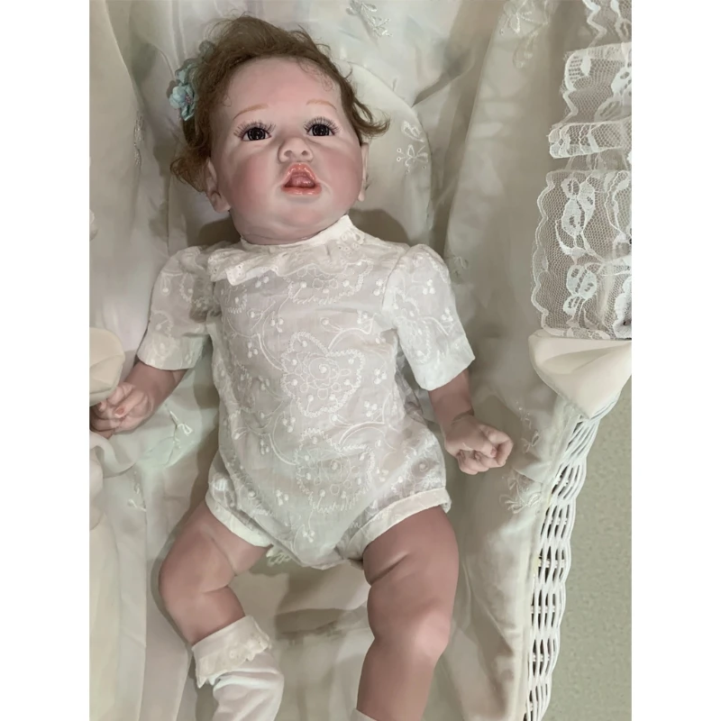 Реалистичные куклы Reborn Baby полностью силиконовые легко моющиеся 23 дюйма 58 см |