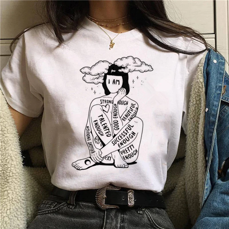 Женская футболка женская с графическим рисунком GRL PWR Ullzang Power 90s | одежда