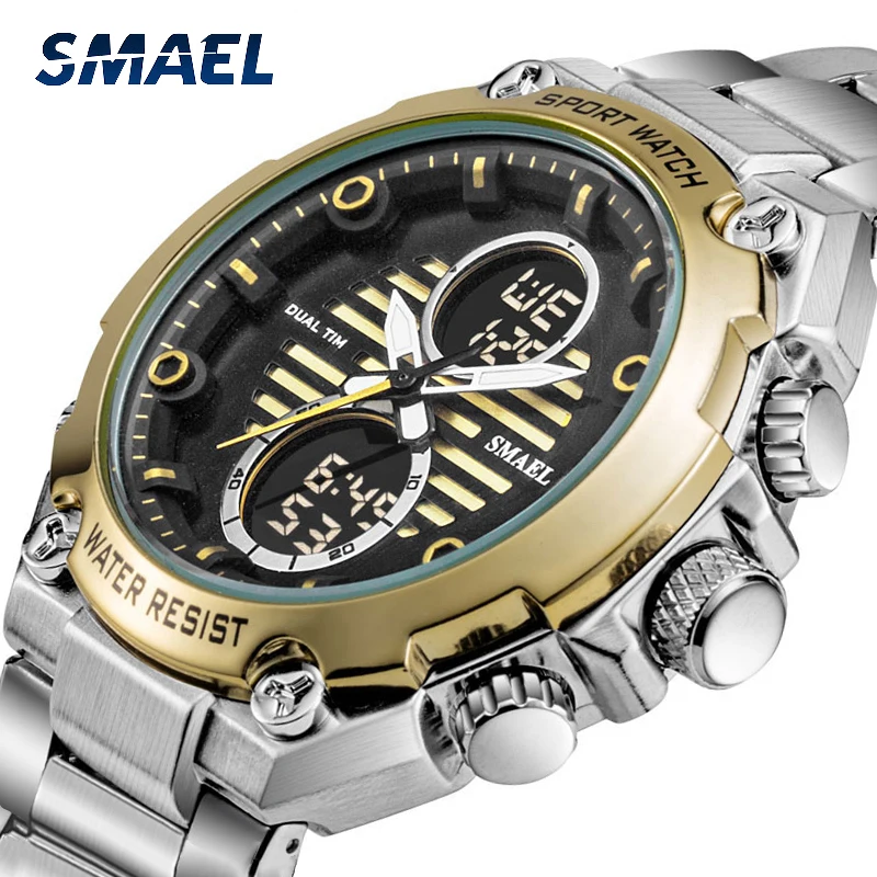 

SMAEL Sport Men Watch 1372 Watches Stopwatch Waterproof LED Digital Big Dial Male Clock Men Quartz Watches relogio masculino Top