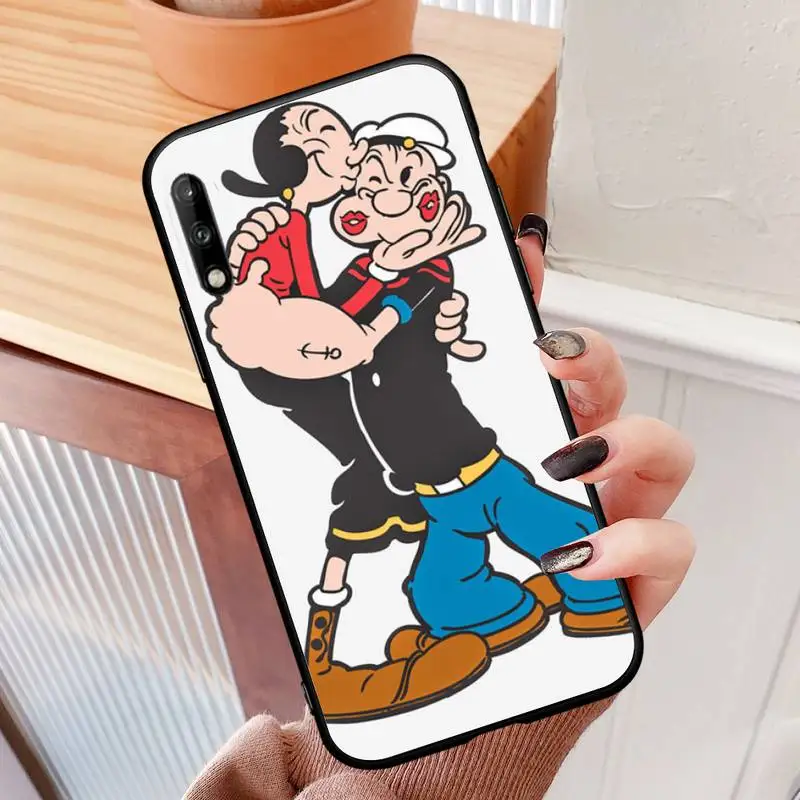 

funny popeye spinach Phone Case For Samsung A01 11 31 91 80 7 8 9 12 21 31 20E 02 S Star 32 4G 5G Cover Fundas Coque