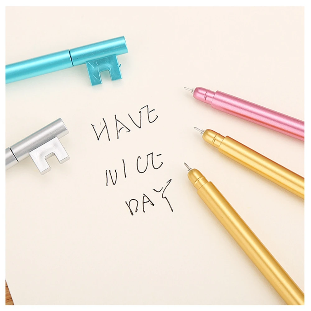 

30 Pcs Creative Key Gel Pen Ink Neutral Pens Restore Ancient Ways Golden Marker Pen Stationery School Office Gifts