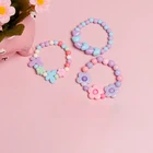 Детский Браслет Makersland, ювелирные изделия для маленьких девочек, карамельные цвета, бисерные регулируемые браслеты из веревки и бусин, модный дизайн, рождественские подарки