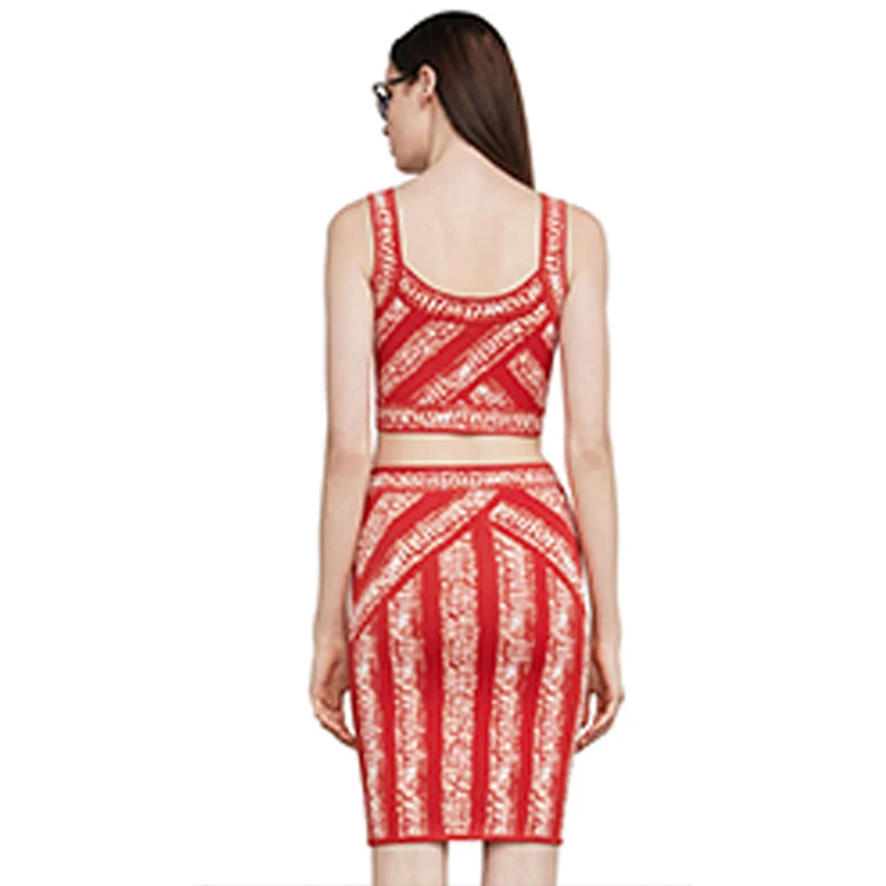 New Arrivals Women Clothing Strap Sleeveless Striped Zippers Tight Sexy 2 Piece Set Women Club Outfits Summer Suit 2020