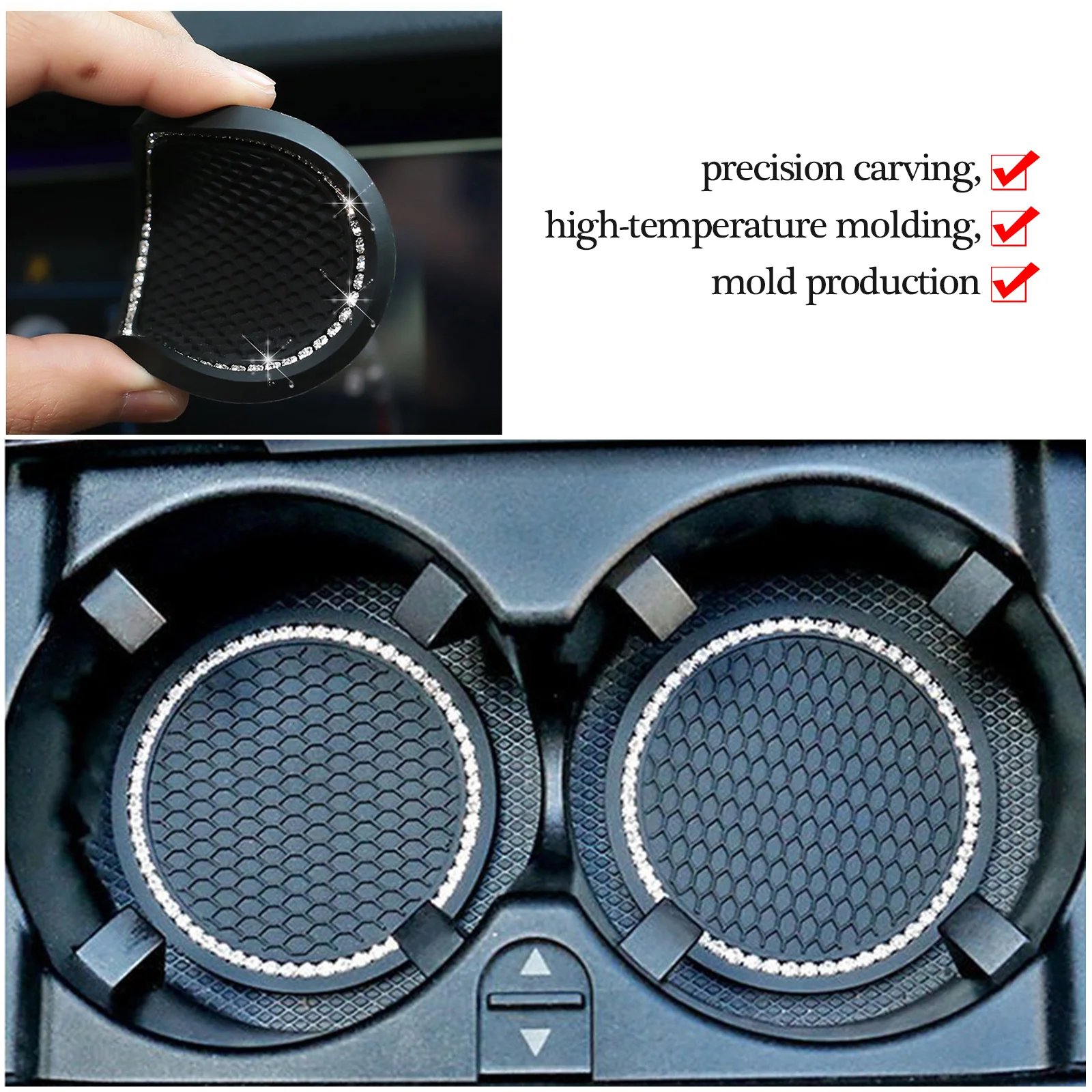 

General Car Cup Holder Coasters PVC Universal Automobile Anti Slip Insert Cup Mats Automobile Anti Slip Cup Mats for Women Man