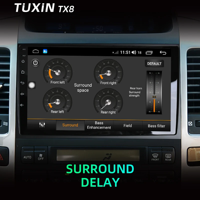 TUXIN 2 Din Android Магнитола для Toyota Land Cruiser Prado 3 J120 2004 2005 2006 2007 2008 2009 8.1 Автомобильный