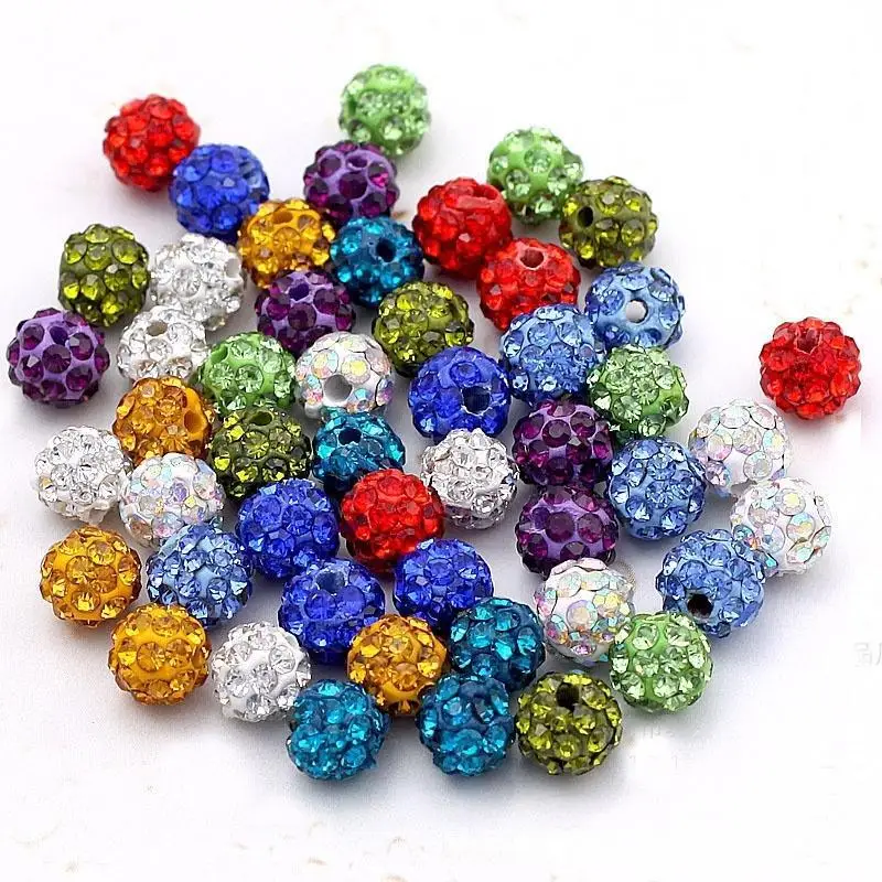 

5Pcs 10mm Glass Crystal Ball Beads for Jewelry Making Rhinestone Crystal Spacer Beads Bracelet DIY Accessories